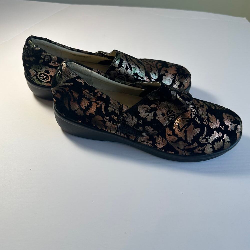Alegria Lauryn LAU-557 Women’s US 12 EU 43 Floral Metallic Leather Comfort Shoes - Picture 5 of 11